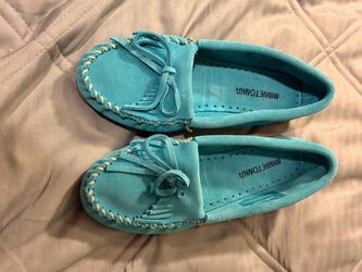 Teal moccasins Loafers