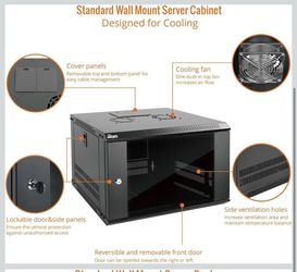 6U Server cabinet with a fan and keylock