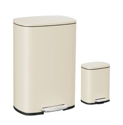 13.2 Gallon Step Trash Can, Stainless Steel Garbage