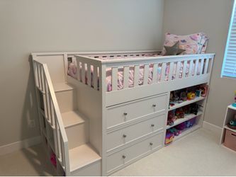 Pottery Barn Kids Elliott Step-Up Captains Twin Bed w/Mattress