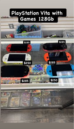 PlayStation Vita with 128GB Memory Card with Games $250-$285 Each