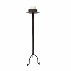 Tall Bronze Floor Stand for Pillar Candle 32" 