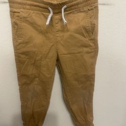 H & M Brown Drawstring Jogger Toddler Pants, 5T