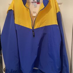 VTG Game Sportswear LTD - XL -Style 918 Yellow/Blue Jacket- Windbreaker - LA Rams
