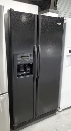 Whirlpool Side By Side Black Refrigerator Fridge

