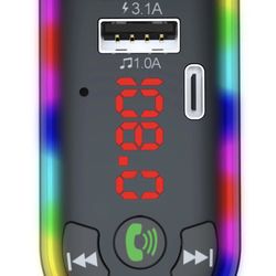 💥BLUETOOTH FM TRANSMITTER W/ FAST TYPE C CHARGER CAR ADAPTOR,USB💥
