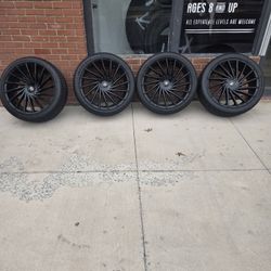22in ASANTI - ABL - 18 MATAR Gloss Black/w New Tires & Sensors