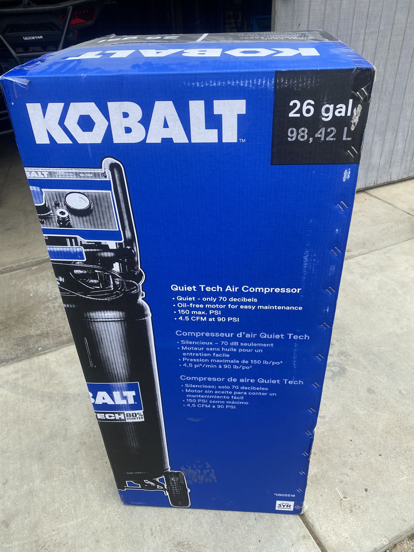 26 Gallon Kobalt Air Compressor - Brand New 