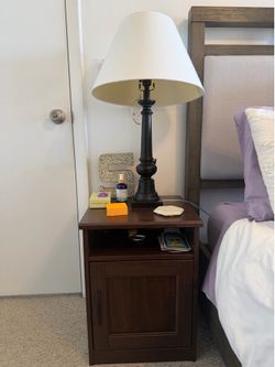 Nightstand and Lamp