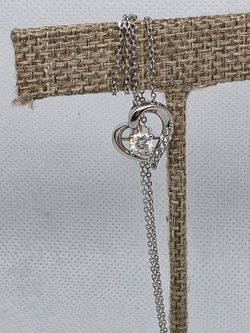 Beautiful .925 stamped necklace heart pendant