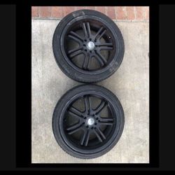 2 - 205/45r17 4x100 4x3.94 4x114.3 4x4.5 Accord Honda Civic Fit Xa Xb Ia Corolla Miata Wheels Rims Tires!!!!!!