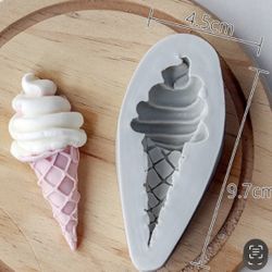 Self Serve Ice Cream with Cone Silicone Mold