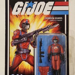 SUPER 7 REACTION FIGURES . G.I.JOE. CRIMSON GUARD COBRA ELITE TROOPER . 3.75 " ACTION FIGURE . 