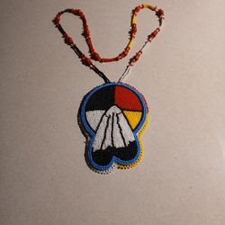 Beaded Medicine Wheel Medallion