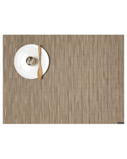 Chilewich Bamboo Placemats Set Of 4 - Woven Rectangle Placemats - Reusable, Stain-Resistant, Indoor/Outdoor Tabletop Protection - 19" X 14" - Camel