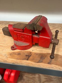 Olympia 5" Red Cast Iron Bench Vise