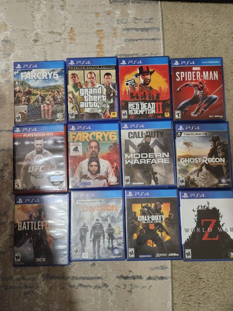 XBox 350 And Ps4 Plus12 Ps4 Games For Sale