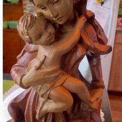 Madonna and Child, 19 Inch Religious Statue, Religious Decor, Vintage Religious, Mary Statue, Religiou
