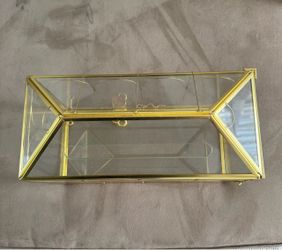 Gold Brass and Glass money Display Box