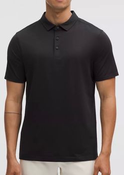 Lululemon Evolution Black Short-Sleeve Polo