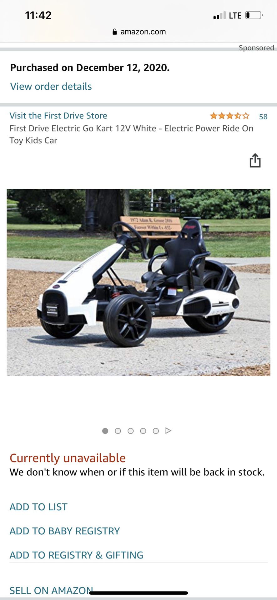 First Drive Electric Go Kart