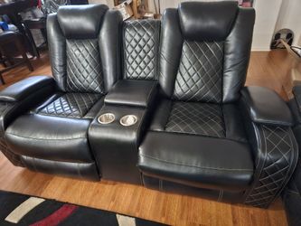 Leather Couch - Dark Brown 
