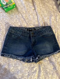 Cheetah Print Denim Shorts