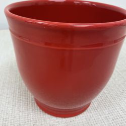 Glossy Ceramic Red Smith And Hawken Pot 