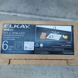 Sink Mini Sink 15 X 15 with Faucet and Strainer BBQ van Conversion Island 