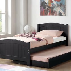 Twin Over Twin Size Bed Frame With Mattress 