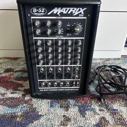 B-52 Matrix 200 Powered Mixer for Live Band or DJ