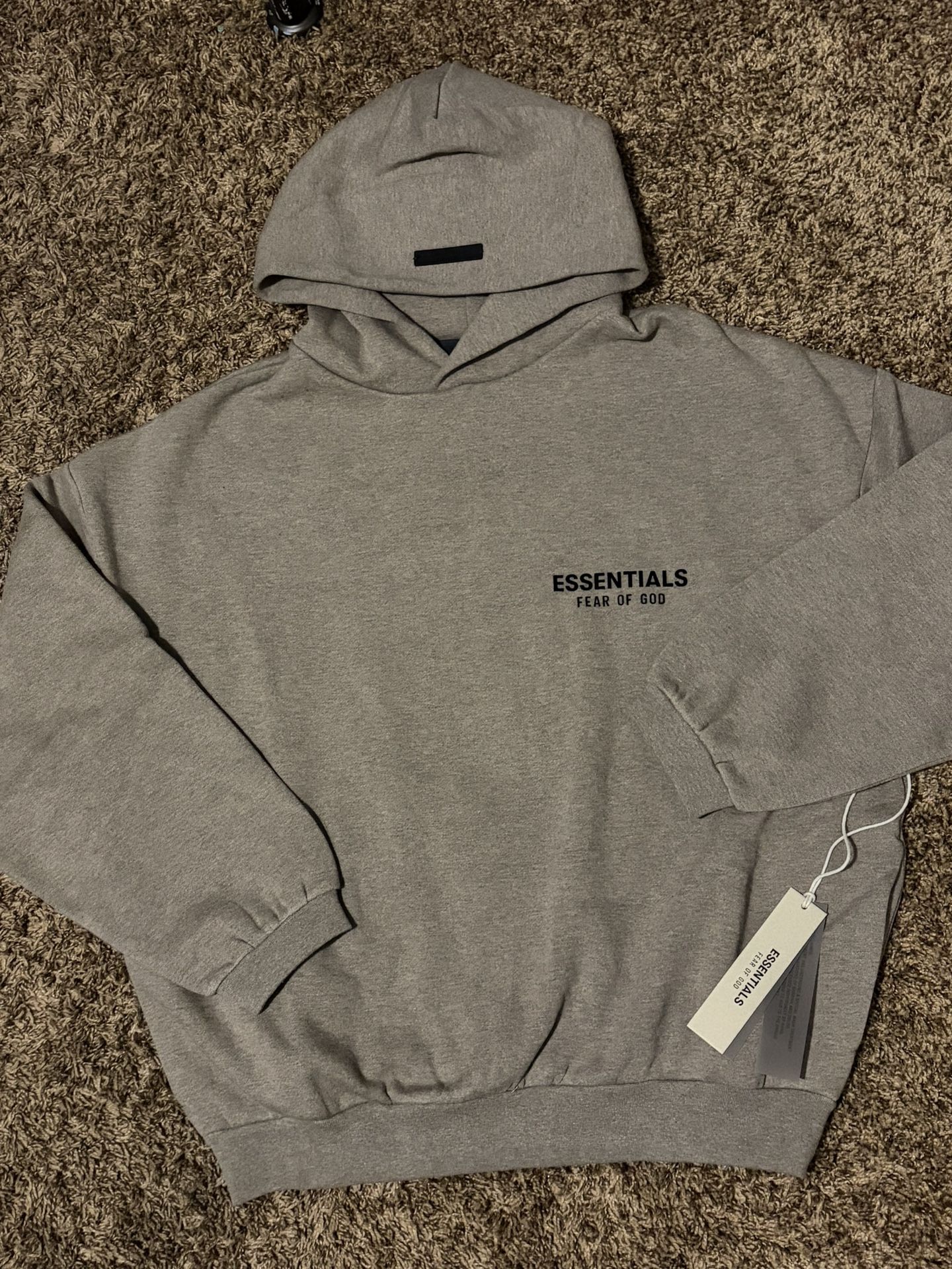Size Xs Heather Grey Essentials Hoodie New