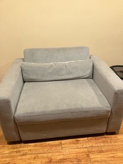 Gray Fabric Oversized Accent Chair