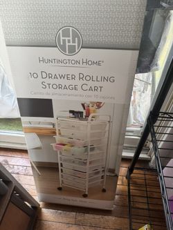 Huntington Home 10 Drawer Rolling Storage Cart
