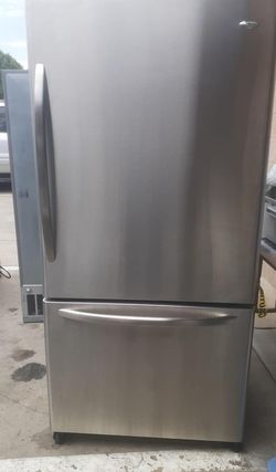 Amana Bottom Freezer Stainless Steel Refrigerator
