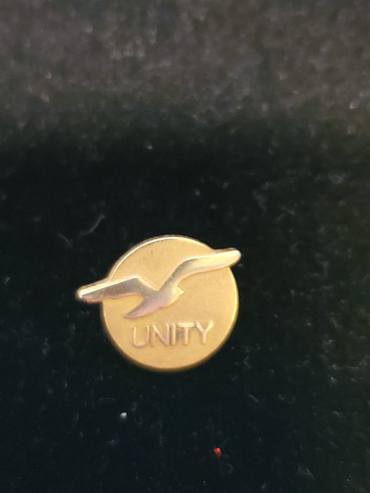 Tiny Goldtone Unity Lapel Pin. 