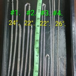Real Italian 925 Solid Silver Chain And Bracelet 
