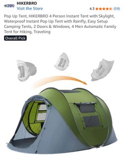 4 Person Pop Up Tent