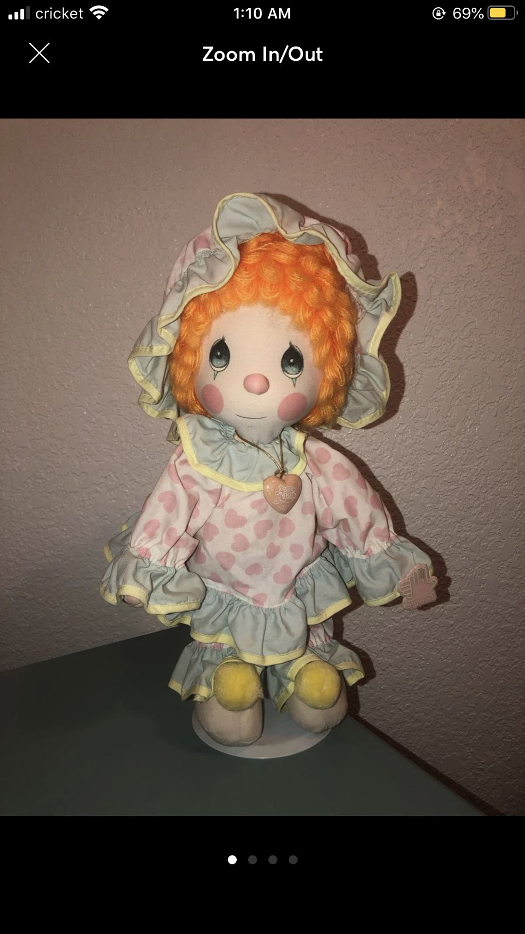 Precious moments Peggy clown doll