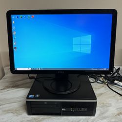 HP Elite 8100 Desktop PC - Intel i5 - 8GB Ram 256GB SSD W10 Pro + Dell 22" FHD Monitor