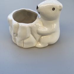Pauline The Polar Bear Ceramic Planter Pot