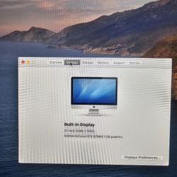 Late 2012 iMac 27" Inch Intel I5 3.2GHz 8GB Ram 1TB HD Wifi Bluetooth Thunderbolt OS Catalina 