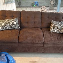 Brown Couch With Matching Live Seat And Chair