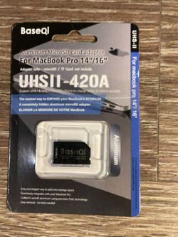 New UHS-II Aluminum microSD Adapter for 2021 M1 / 2022 M2 / 2023 M3 MacBook Pro 14 & 16” (Adapter, Silver)