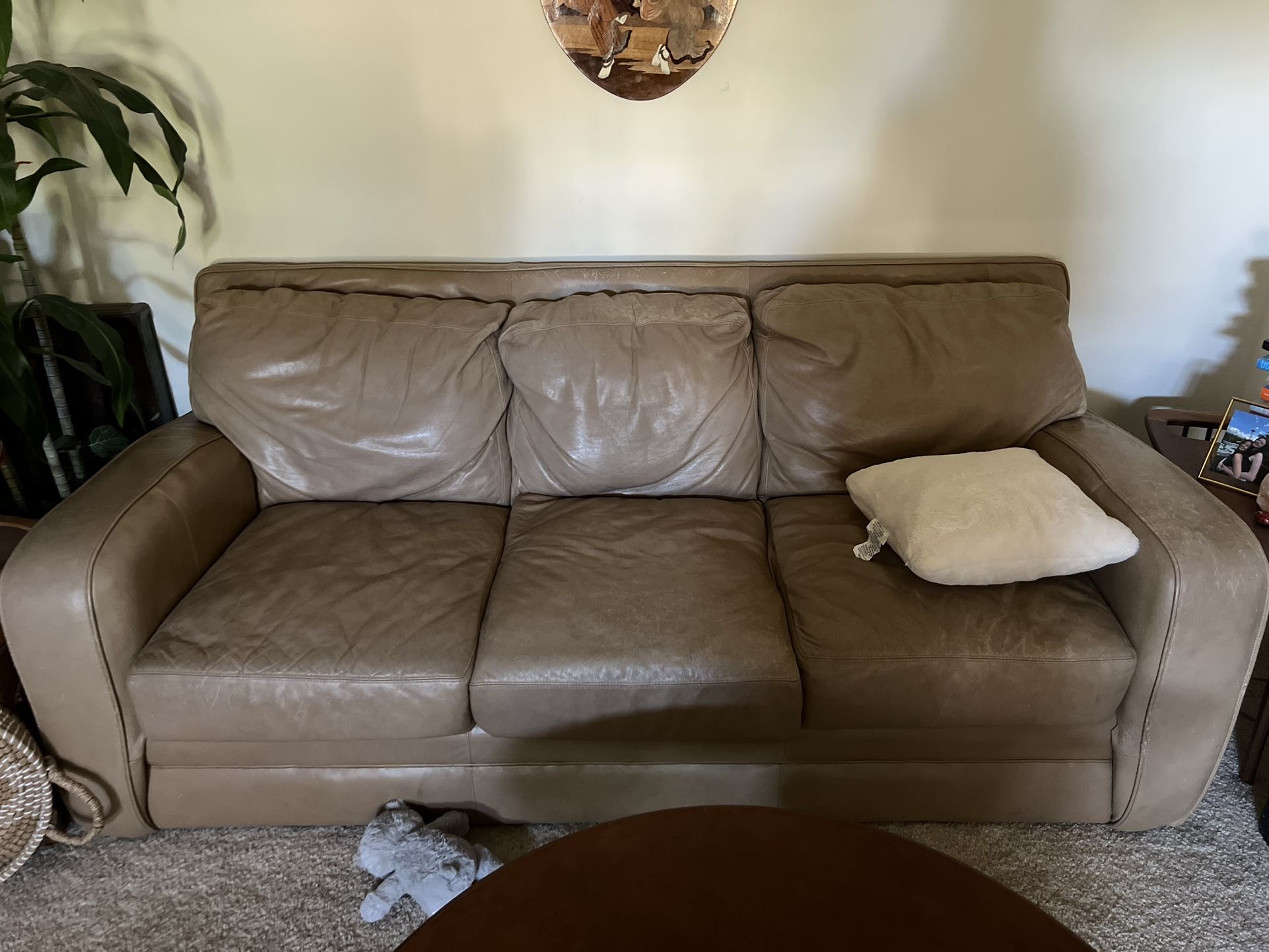 Brown Leather Couch