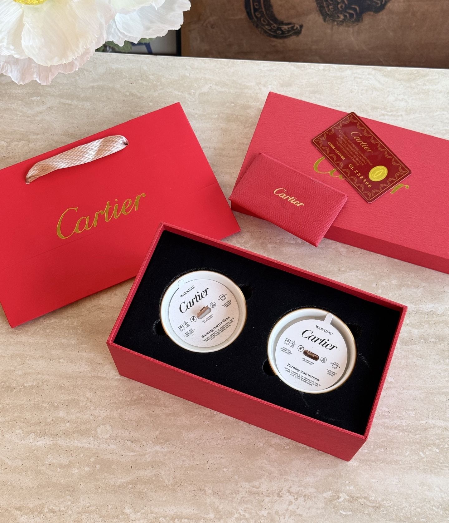 Cartiers Candle Gift Set With Box Perfect Gift Japan