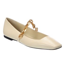 Jimmy Choo Diamond Tilda Lizard-Embossed Flat Women Size 5