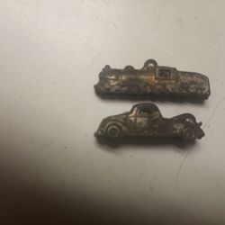 Antique/ Vintage Lot Of 2 Metal Crackerjacks Charms