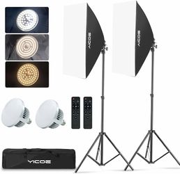 softbox lights photography x2