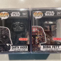 Darth Vader & Boba Fett Futura Art Series Funko Pop Set *SEALED* Target Exclusive Star Wars 157 with Hard Stack Camo 297 Anakin Luke Skywalker